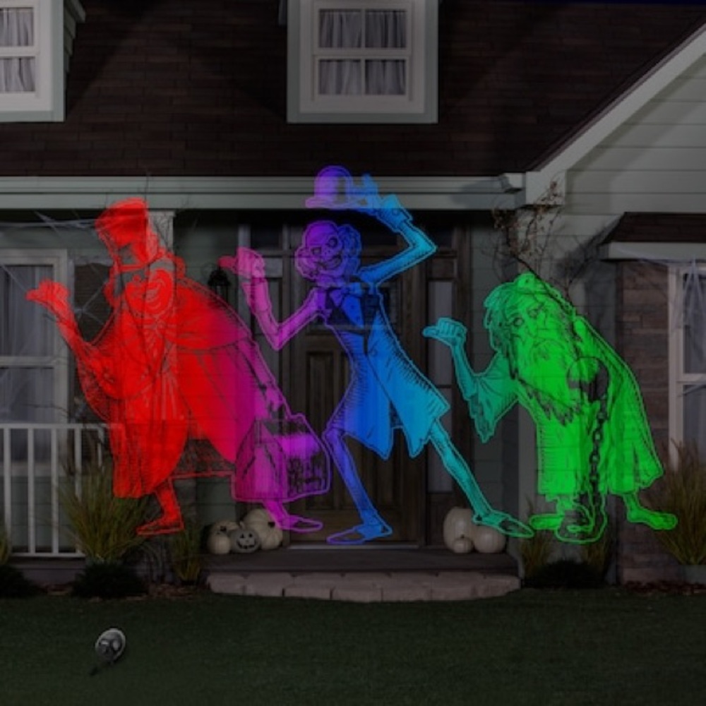 Color changing Haunted Mansion hitchhiking ghost LED WaveMotion projector